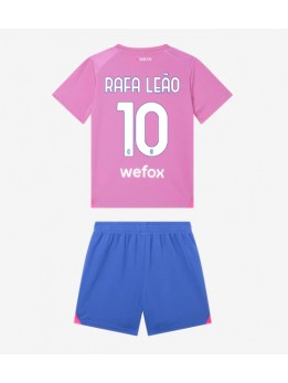 AC Milan Rafael Leao #10 Ausweichtrikot für Kinder 2023-24 Kurzarm (+ Kurze Hosen)